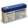 Ultracell UL1.3-6 VRLA AGM Lead-acid battery (6V, 1.3 Ah, T1 terminal)