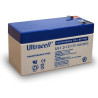 Ultracell UL1.3-12 VRLA AGM Batterie au plomb (12V, 1.3 Ah, T1 terminal)