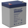 Ultracell UL4-12 VRLA AGM Lead-acid battery (12V, 4.0 Ah, T1 terminal)